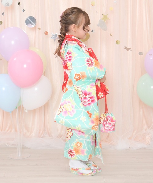 KYOETSU（京越） 着物 被布セット 七五三 3歳 女の子 9点セット C