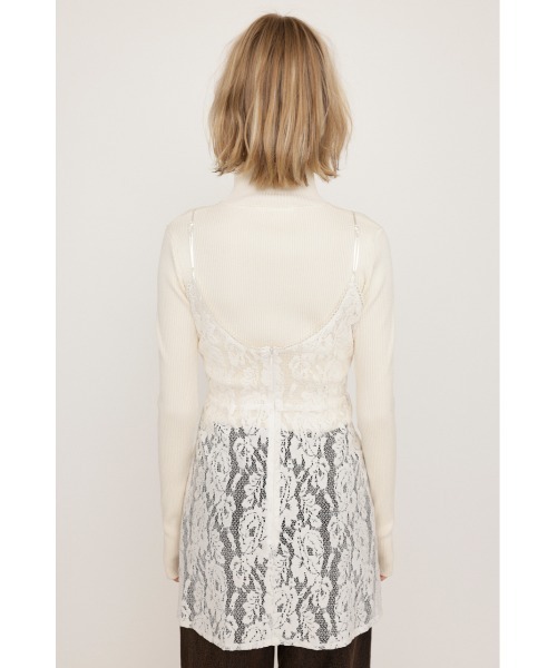 SLY（スライ） ワンピース FROCKY LACE RIBBON TOPS フロッキー レース