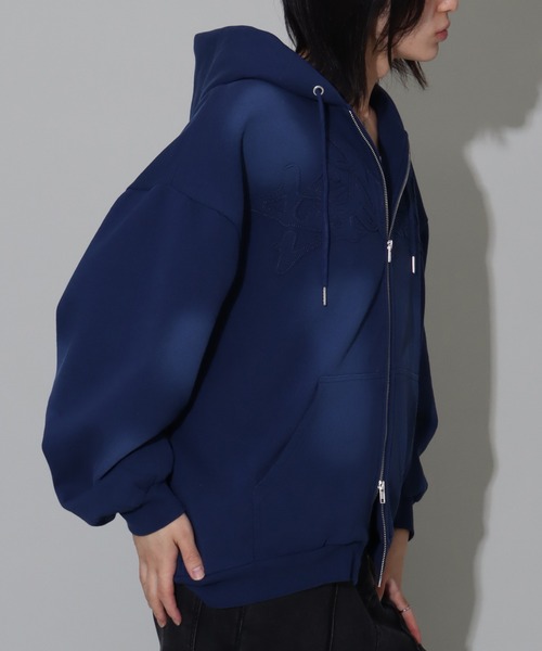 SEQUENZE パーカー 「SEQUENZ/シークエンズ」LOGO APPLIQUE ZIP HOODIE