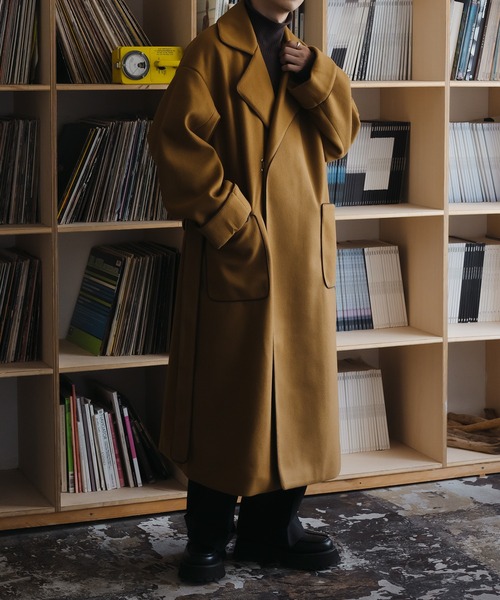 SHINANOYA キャメルヘア チェスターコート Mサイズ ダブルボタン