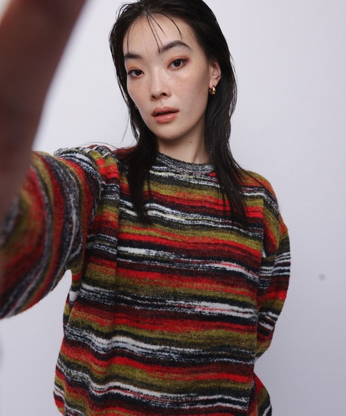 YOOU ニット セーター Multicolor knit(マルチカラーニット