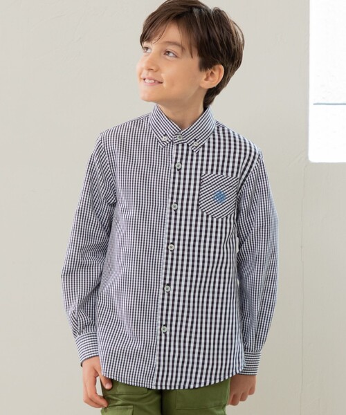 J.PRESS（J.プレス） ブラウス シャツ 「140-170cm」ギンガムチェック