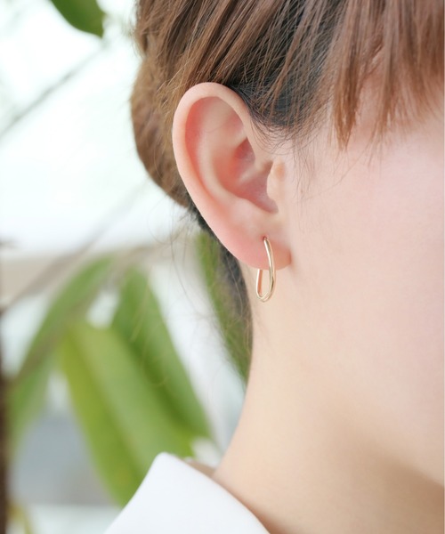 Jewel closet by L&Co. ピアス K10 フープ ピアス レディース
