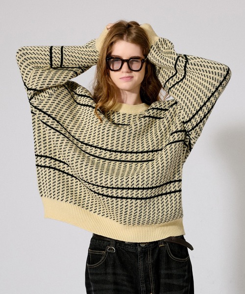 WETTEMPT セーター ニット BIRDS EYE BORDER KNIT /バーズアイボーダー