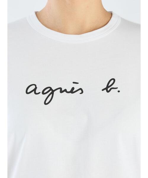 agnes b.（アニエスベー） tシャツ ロゴプリント コットン 半袖Tシャツ