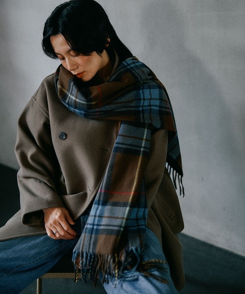 LEPSIM（レプシィム） ストール マフラー 洗えるチェック柄ストール