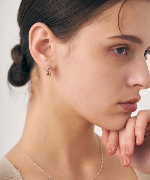 ete（エテ） ピアス ビジュー ハグピアス レディース : ZOZOTOWN Yahoo