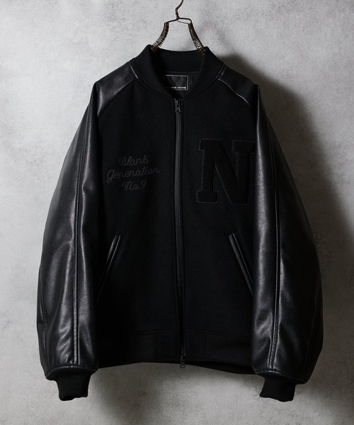 NUMBER (N)INE（ナンバーナイン） スタジャン RAGLAN SLEEVE ZIPPER