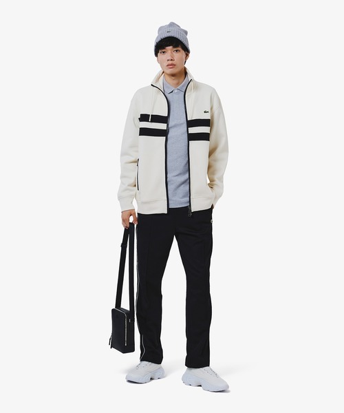 LACOSTE ジオメトリックパターン ジャージ US XS LACOSTE パターン入り