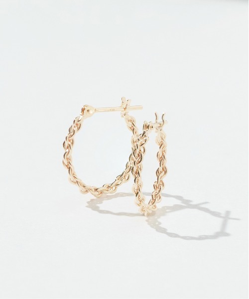 Jewel closet by L&Co. ピアス K10 デザイン フープピアス レディース