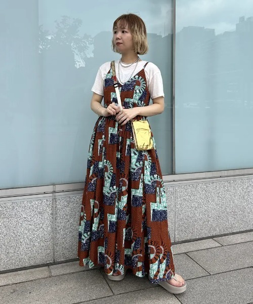 ROSE BUD（ローズバッド） ワンピース (mag.by c)PRINT CAMI DRESS
