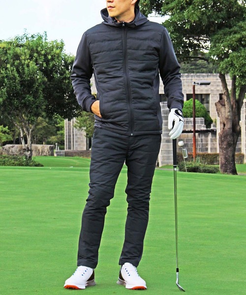 GOTCHA GOLF 裏起毛 セットアップ ゴルフ ウェア XXL ブラック