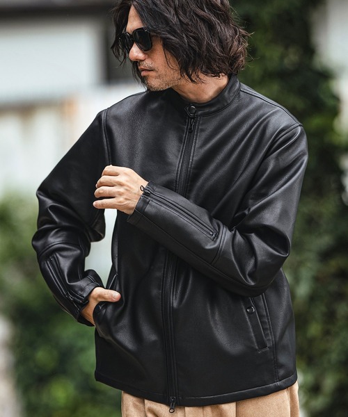 CAMBIO（カンビオ） 革ジャン ライダース mj10380- Synthetic Leather