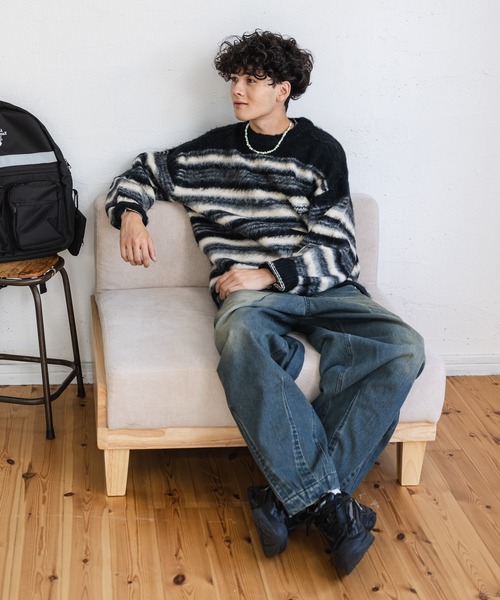 kaoyorinakami セーター ニット multi border knit / マルチボーダー