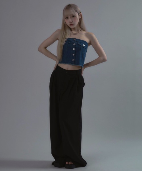 tinkerend（ティンカーエンド） チューブトップ ベアトップ Denim Tube