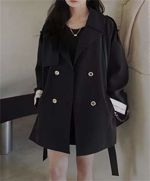 FREE STYLISTS トレンチコート コート ミドル丈トレンチコート