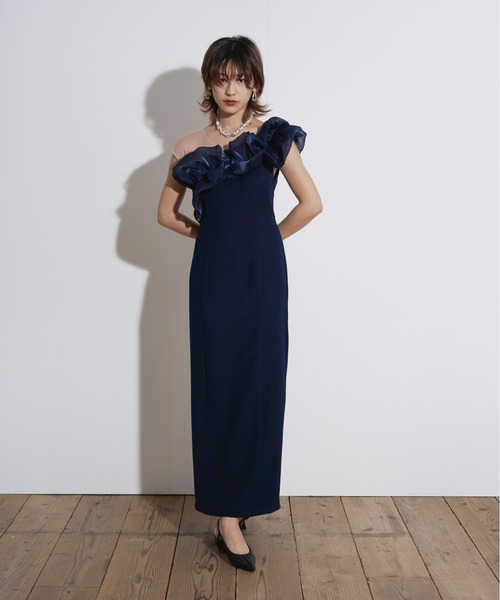 My shawty（マイシャウティー） ドレス shiny frill dress : ZOZOTOWN