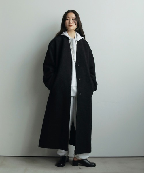 anuke（アンヌーク） ステンカラーコート コート Collarless Cocoon