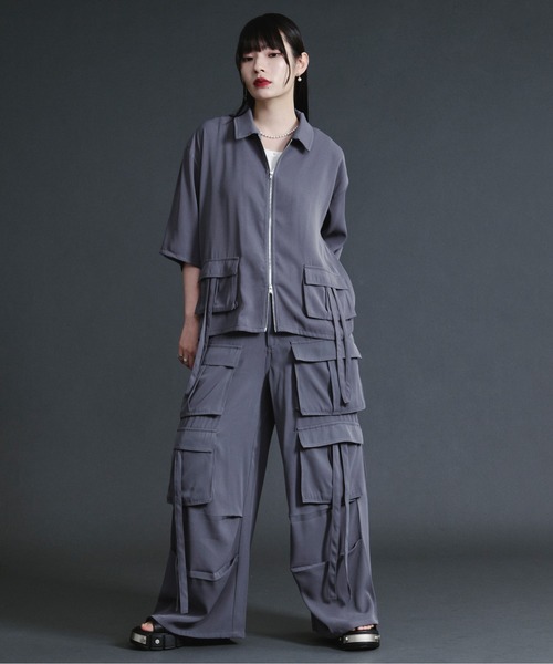 Ellno Loset（エルノロゼット） シャツ ダブルジップカーゴポケット