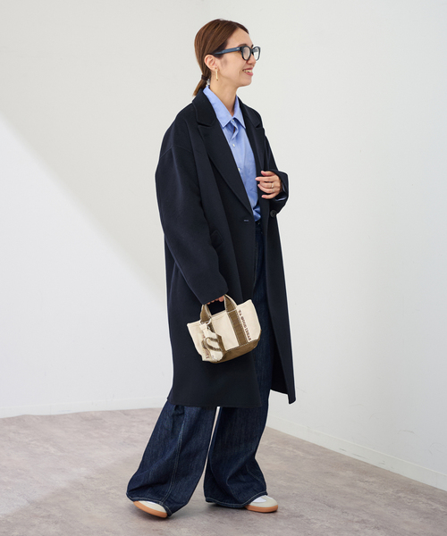 善‼️✨LARDINI ネイビー ダブルブレストコート‼️確実正規品
