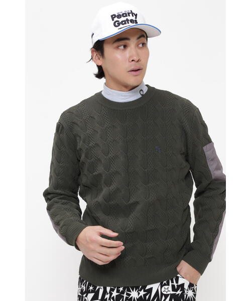 新品】PEARLY GATES メンズ セーター 薄手 ダークグリーン 新品