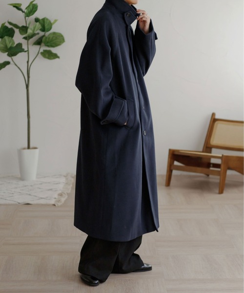 PEUTEREY ステンカラーコート XL ネイビー PEUTEREY ステンカラー