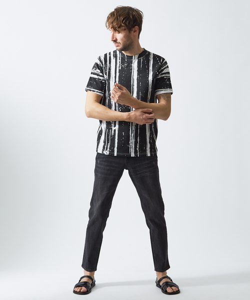 5351】ダメージレザー1加工ダークブルーストレートデニム 5351 POUR