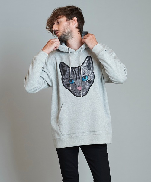 NO ID.（ノーアイディー） パーカー 「NO ID.」CAT Sequin Big Parka