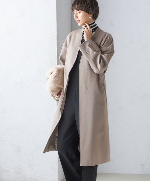 SHIPS（シップス） ノーカラーコート コート MANTECO ノーカラー