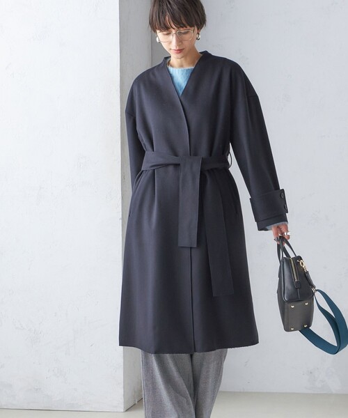 SHIPS（シップス） ノーカラーコート コート MANTECO ノーカラー