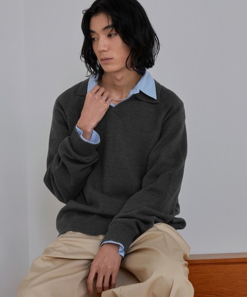 LUENNA セーター ニット 「LUENNA」Skipper Knit Polo Shirt