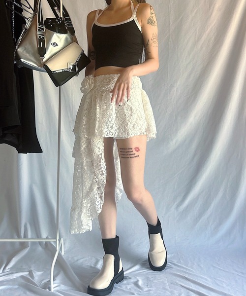Chick スカート Asymmetrical Ruffle Skirt / アシンメトリーフリル