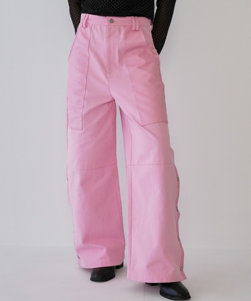Enewd nina パンツ 「ZOZO限定」レザー ミックス スナップ パンツ