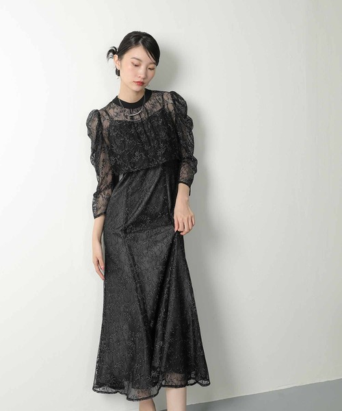 Kana ドレス 3way レースボレロセット フラワー 総レース フレア