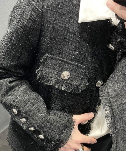 Otte ジャケット ノーカラージャケット アイドルラグジュアリー