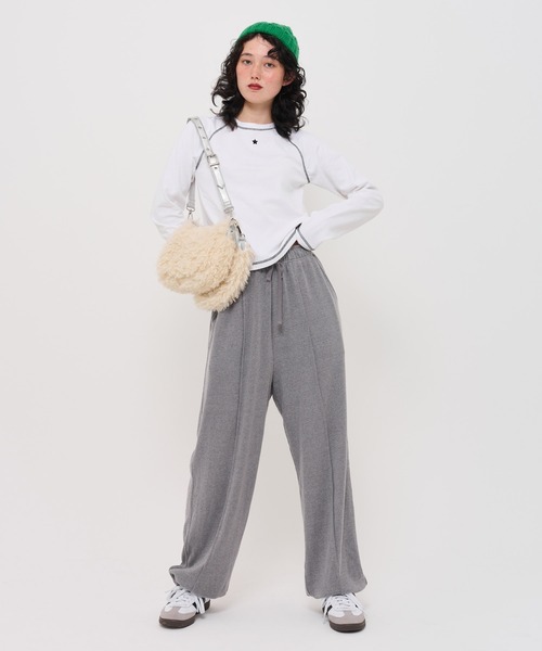 TINA：JOJUN（ティーナジョジュン） パンツ ドロスト ニットソーパンツ