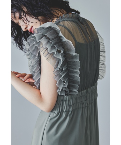 niana（ニアナ） パンツドレス フリルハイウエストワイドパンツドレス