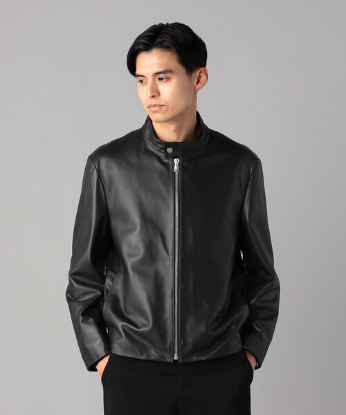 COMME CA MEN（コムサメン） 革ジャン ライダース ラムナッパ シングル