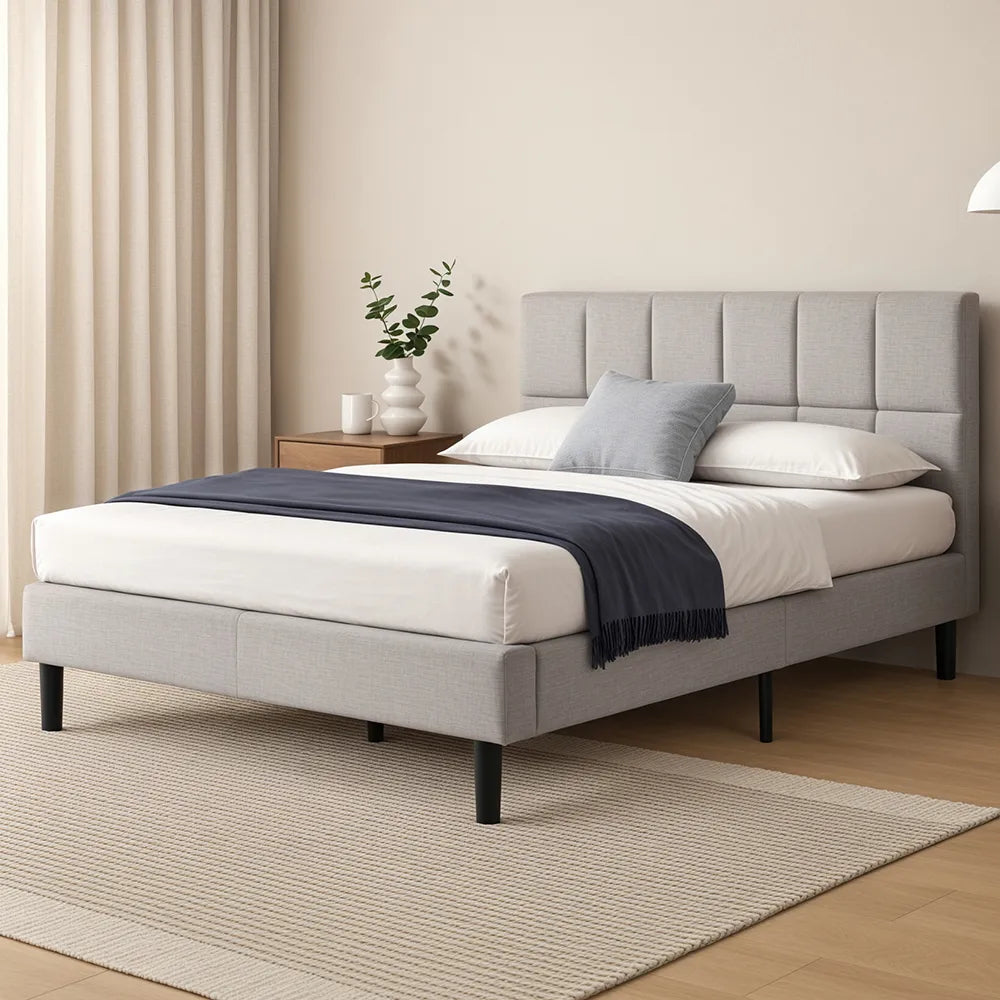 Lottie ファブリックベッドフレーム ヘッドボード付（30cm） | 【公式