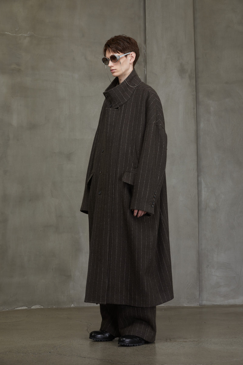 OVERSIZED HIGH COLLAR LONG COAT – ZIGGY CHEN