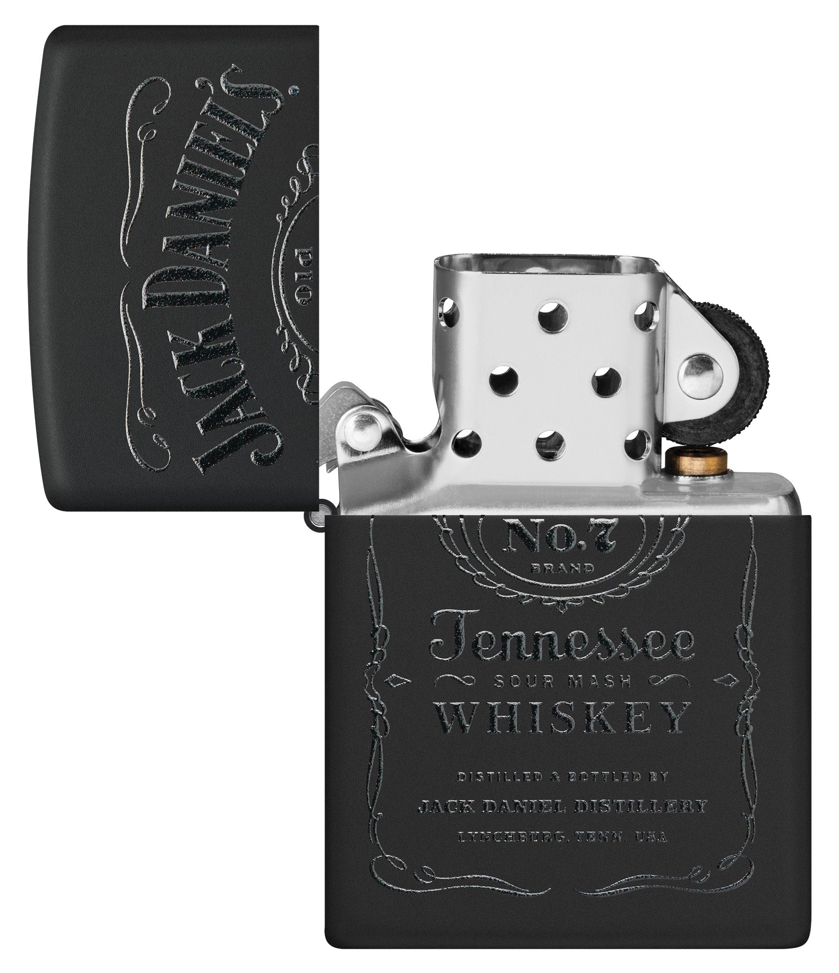 Jack Daniel's® Lighter and Pouch Gift Set Black Matte Windproof