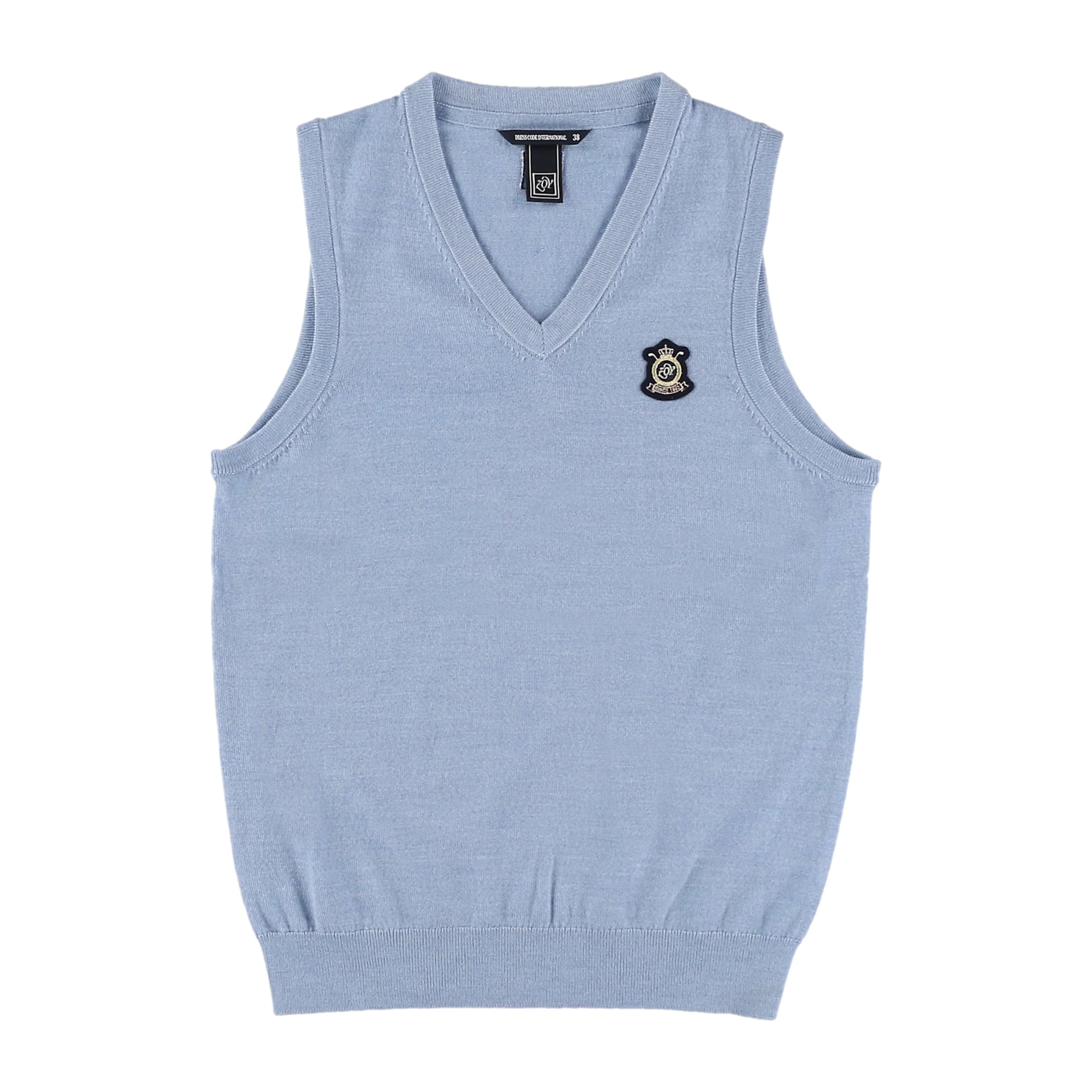 WOMEN CASHWOOL ニットベスト サックス