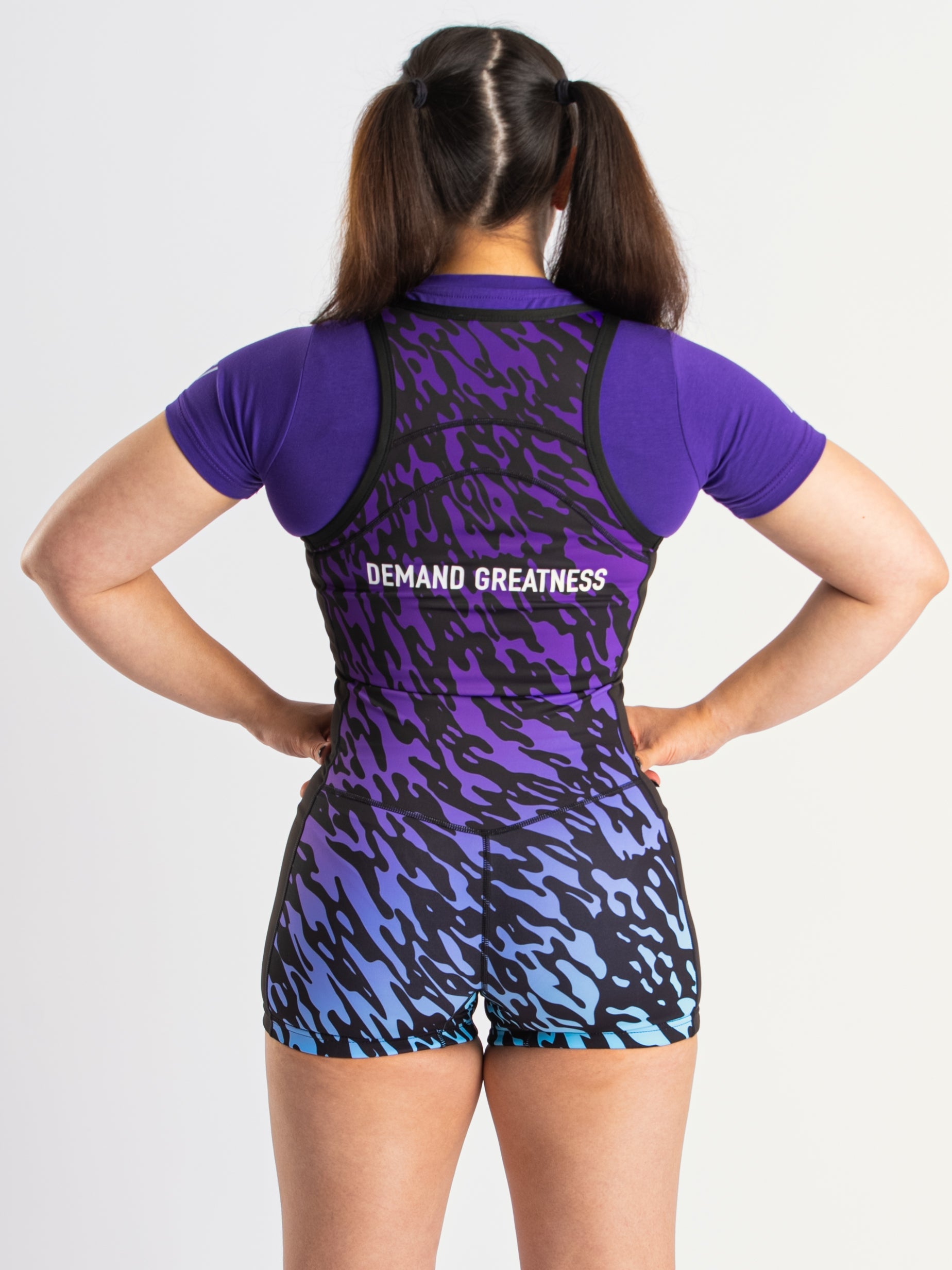 Rausch Women's Singlet - Violet Tiger | A7 UK shipping to Europe