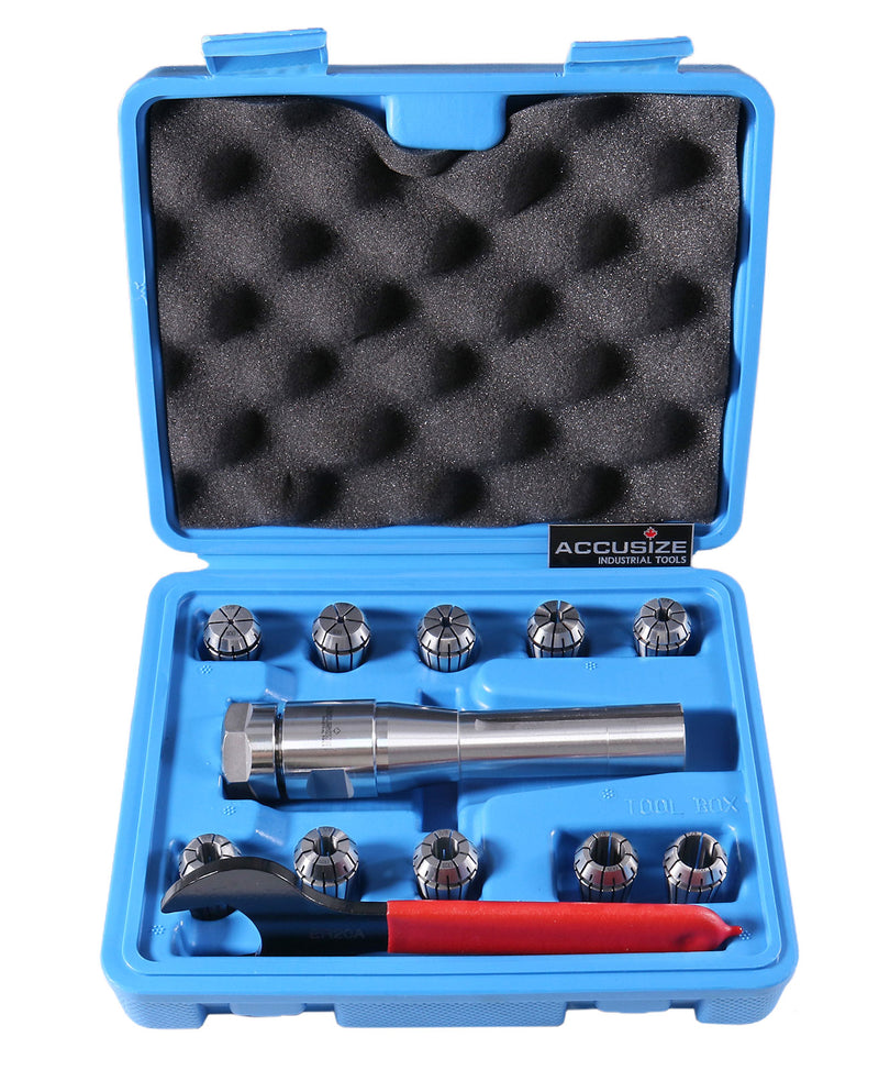 ER-20 Collet System with R8 Bridgeport Shank and Wrench, Accusize