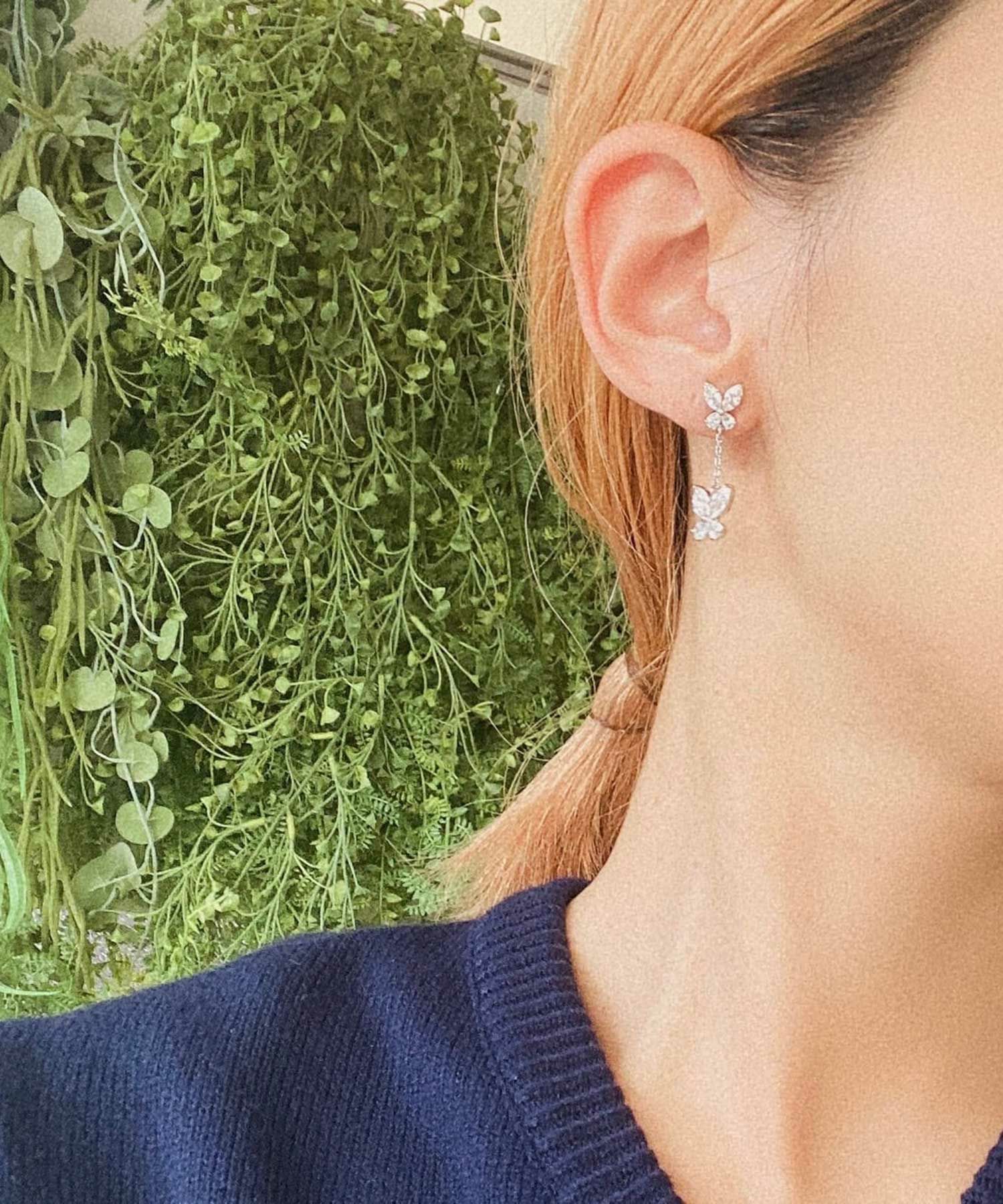 ジルコニアツインバタフライイヤリング【Dahlia】 | 【公式】MUK