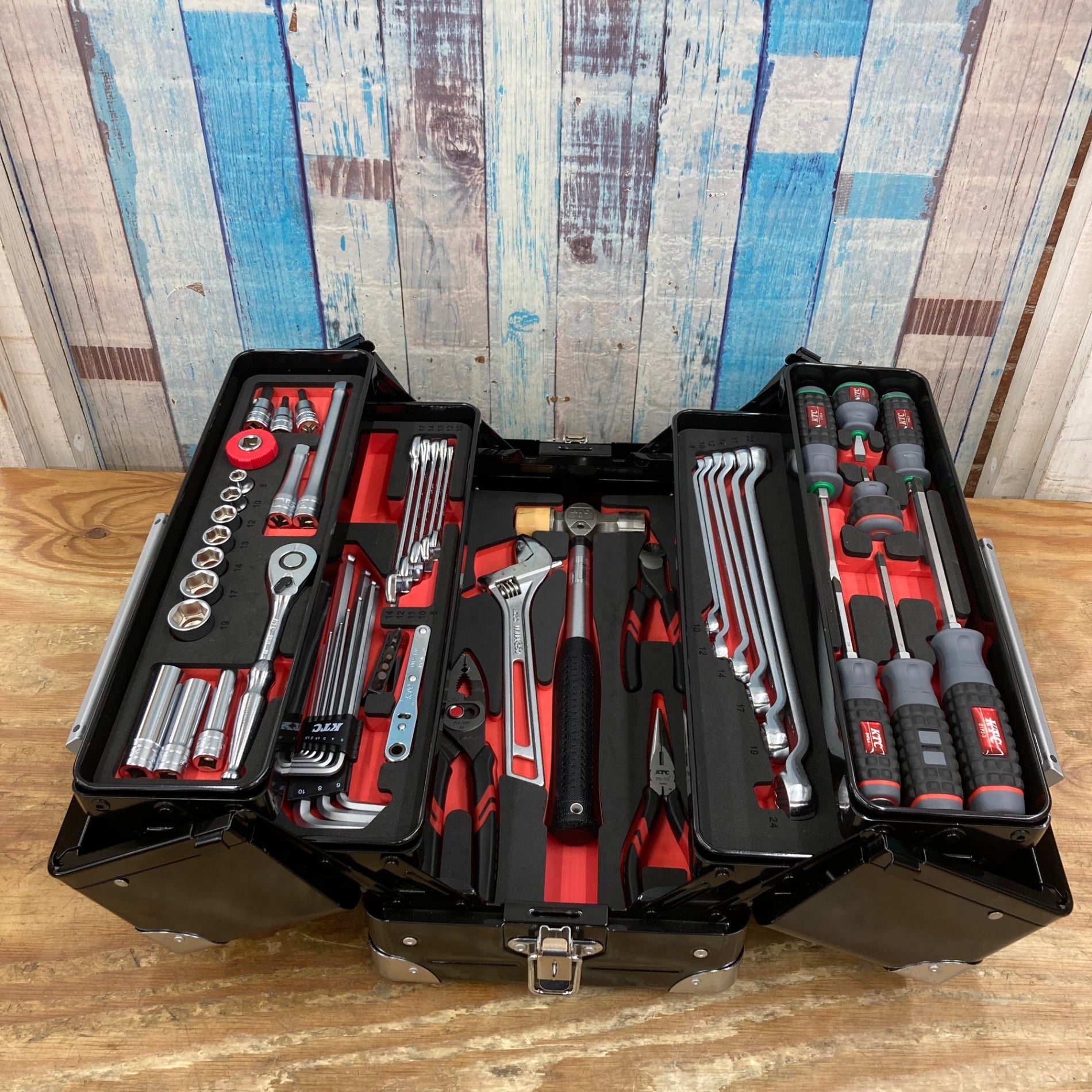 ▽KTC/京都機械工具 9.5sq.スタンダードツール56点工具セット