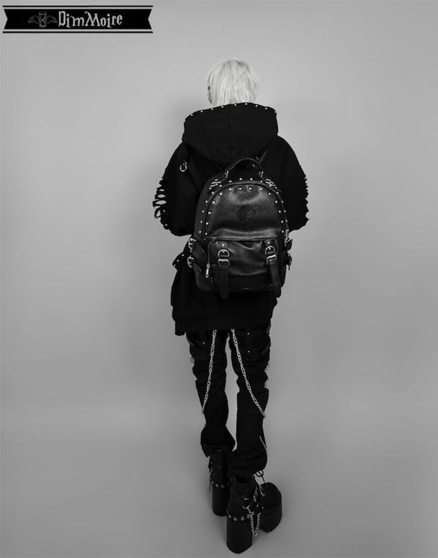DimMoire【ディムモアール】Skull刻印スタッズリュック/Black