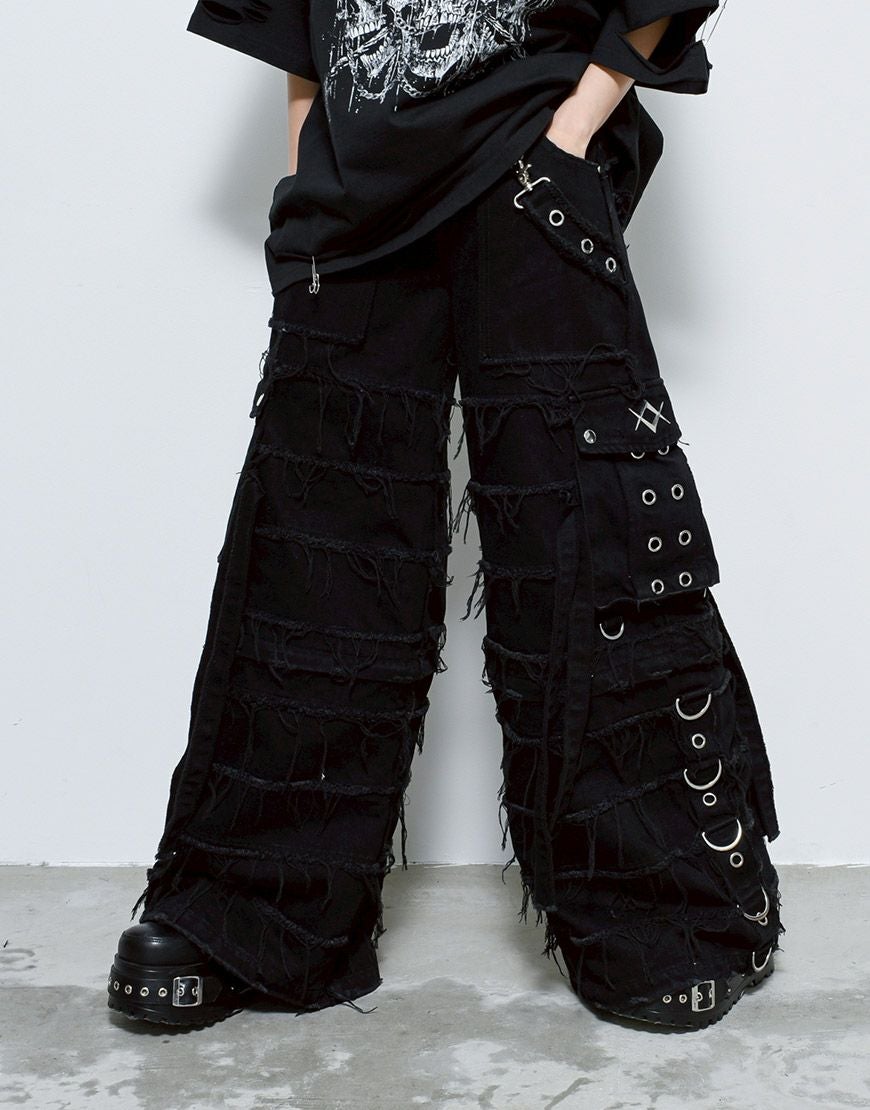 REFLEM【レフレム】2wayツギハギカーゴデニムパンツ/全3色