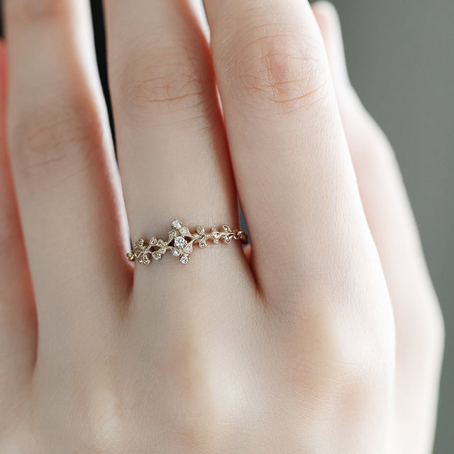 Arabesque” Diamond Chain-Ring ダイヤモンドチェーンリング （1477A