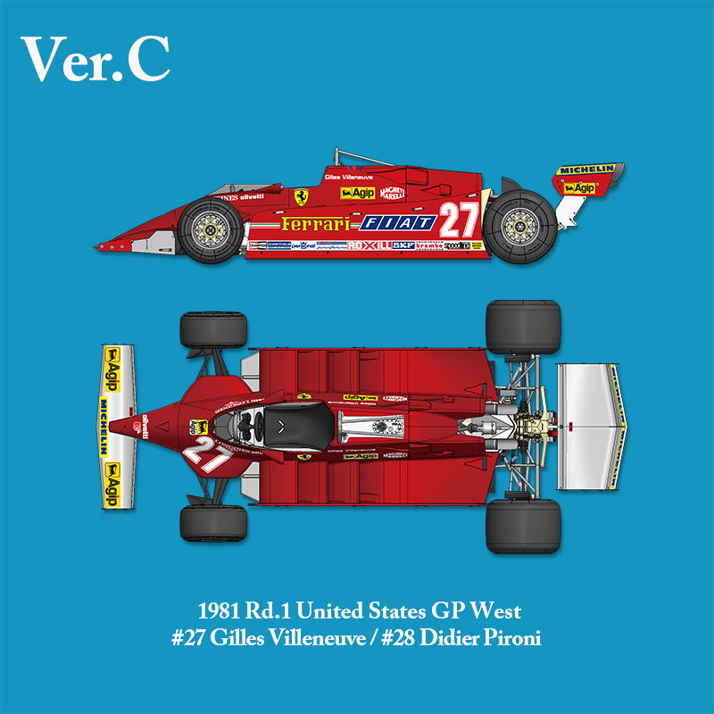 1/12 Model Factory Hiro MFH Ferrari 126 CK Full Detail Model Kit